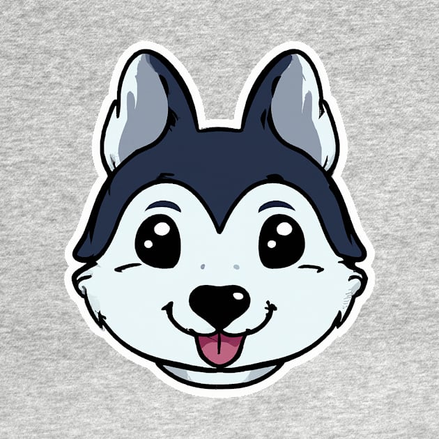 Kawaii Husky Dog Lover Puppy Retro by BetterManufaktur